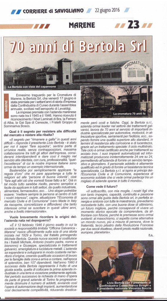 20160622_Corriere di Savigliano su 70°_rid