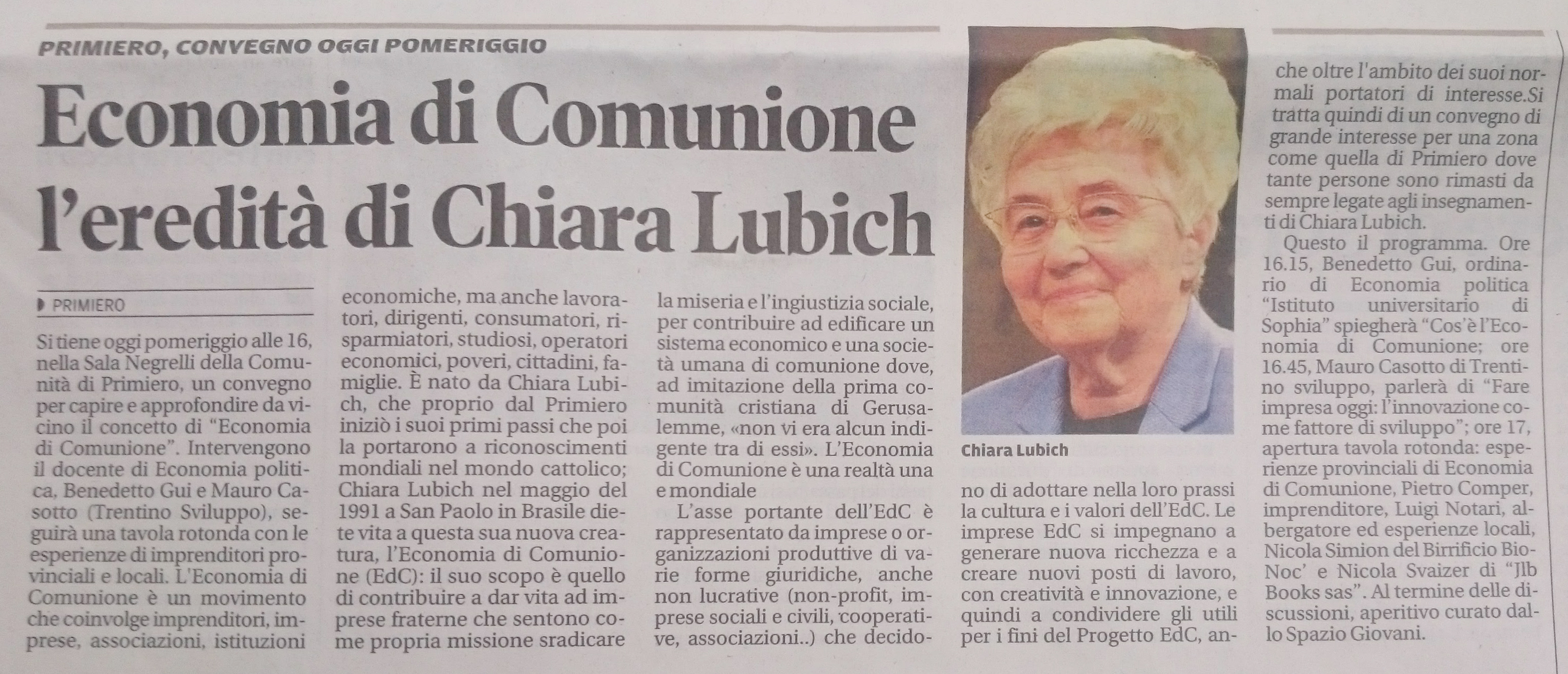 articolo Primiero